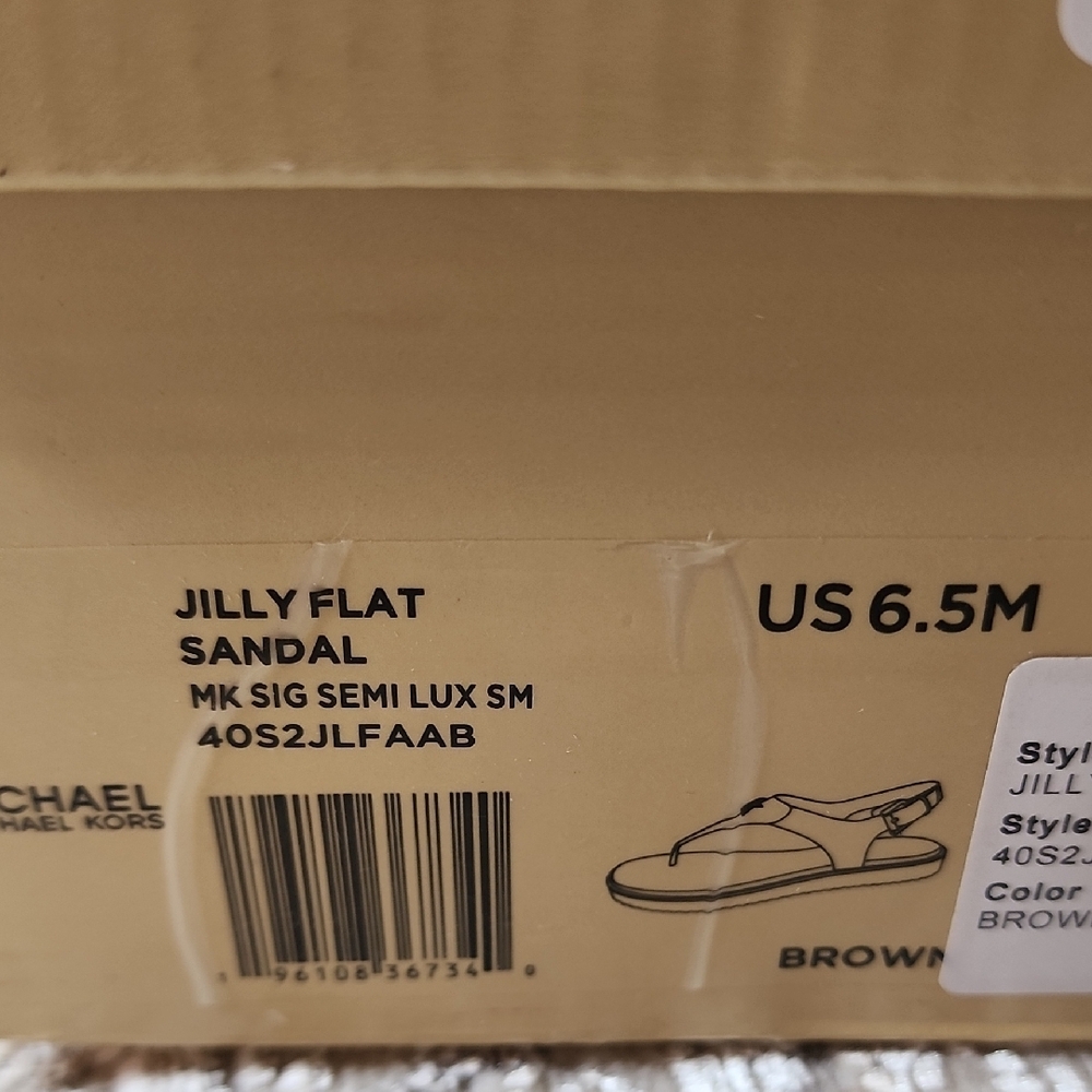 Michael Kors Brown and Gold Sandals - Picture 2 of 7